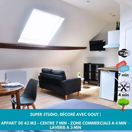 Apartment Zenkaserenity- 5min Centre A29-26, Ferme Moderne Saint-Quentin (Aisne)